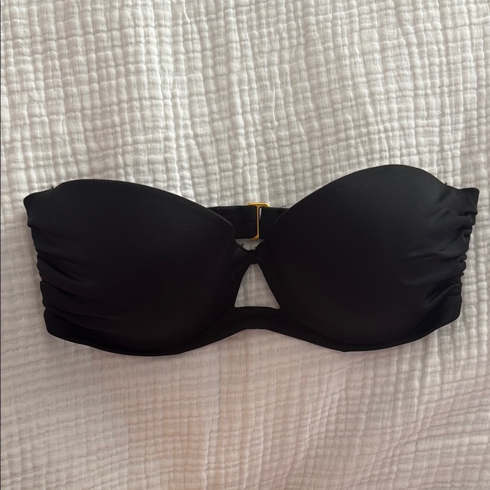 Victoria's Secret Black Strapless Bikini Top